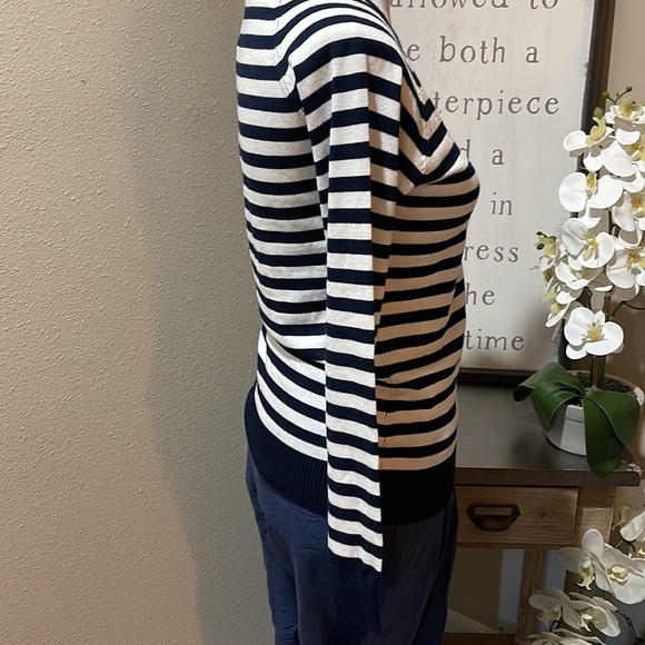 Navy and White Favorite Striped Sweater - Picture 3 of 6